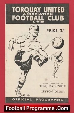 Torquay United v Leyton Orient 1948 - 1940s Programmes - football programme