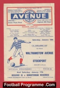 Walthamstow Avenue v Stockport County 1953 – FA Cup