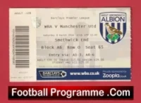 West Bromwich Albion v Manchester United 2014 – WBA Match Ticket