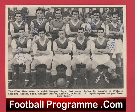 West Ham United Football Club Multi Autographed Signed Picture 1950s - Image 2