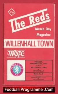 Willenhall Town v Aston Villa 1980