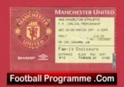 Manchester United v Charlton Athletic 1998 – Treble Season Ticket