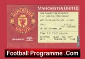Manchester United v Charlton Athletic 1998 – Treble Season Ticket