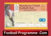 Manchester United v West Ham United 1997 – Match Ticket