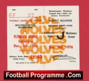 Wolves Wolverhampton v Plymouth Argyle 1976 – Football Ticket
