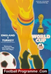 England v Turkey 1985 World Cup