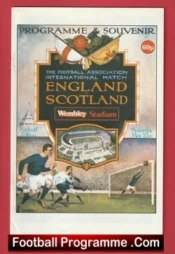 England v Scotland 1981 – 1924 Commemeration Front Cover