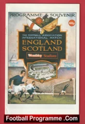 England v Scotland 1981 – 1924 Commemeration Front Cover