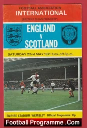 England v Scotland 1971 – Wembley + Community song sheet
