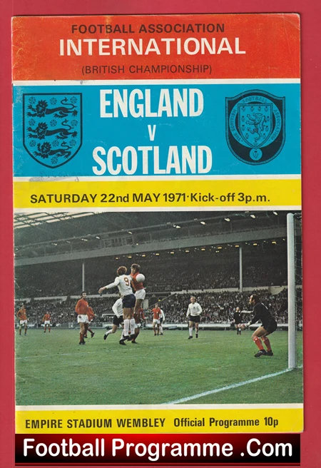 England v Scotland 1971 - Wembley + Community song sheet - Image 2