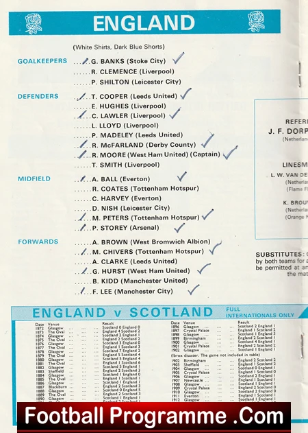 England v Scotland 1971 - Wembley + Community song sheet - Image 3