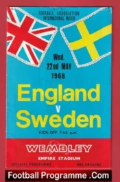 England v Sweden 1968 – Alex Stepney Colin Bell debut