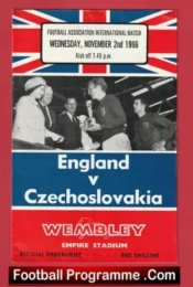 England v Czechoslovakia 1966 – Czech Football Team