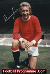 Manchester United Denis Law Signed Autographed Picture Man Utd