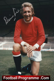 Manchester United Denis Law Signed Autographed Picture Man Utd