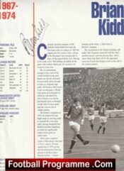 Manchester United Brian Kidd Signed Autograph Picture Man Utd