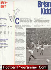 Manchester United Brian Kidd Signed Autograph Picture Man Utd