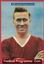Manchester United Bobby Charlton Signed Autographed Picture Man Utd