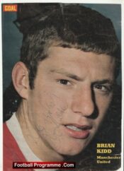 Manchester United Brian Kidd Signed Autographed Picture Man Utd
