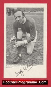 Manchester United Nobby Stiles Signed Autographed Picture Man Utd