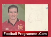 Manchester United Eric Cantona Signed Autographed Picture Card Man Utd