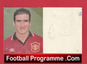 Manchester United Eric Cantona Signed Autographed Picture Card Man Utd