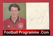 Manchester United Ryan Giggs Signed Autographed Picture Card Man Utd