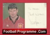Manchester United Denis Irwin Signed Autographed Picture Card Man Utd