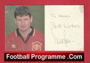 Manchester United Denis Irwin Signed Autographed Picture Card Man Utd