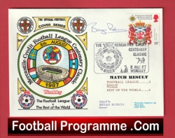 Manchester United Bryan Robson Autographed Signed FDC 1987 Rest World
