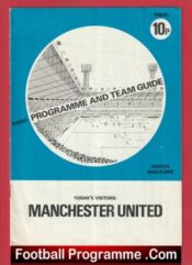 Manchester United Pirate Football Programme 1970s 1974 – 1975