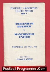 Tottenham Hotspur v Manchester United 1962 – Pirate Programme