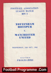 Tottenham Hotspur v Manchester United 1962 – Pirate Programme