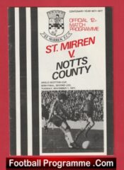 St Mirren v Notts County 1977 – Anglo Cup Semi Final + Alex Ferguson