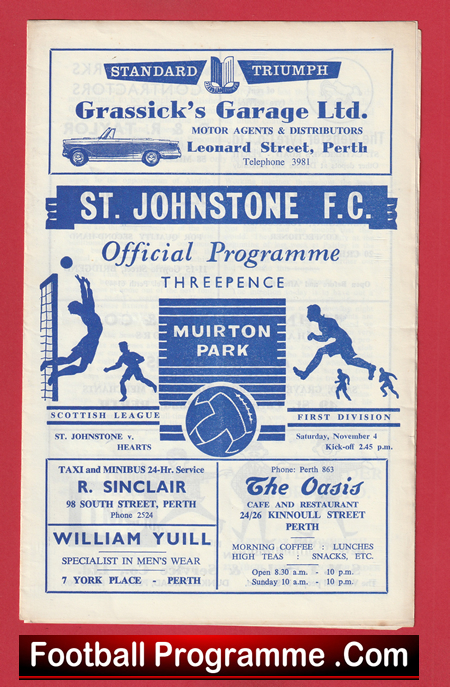 St Johnstone v Heart Of Midlothian 1961 - Alex Ferguson Player - Image 2