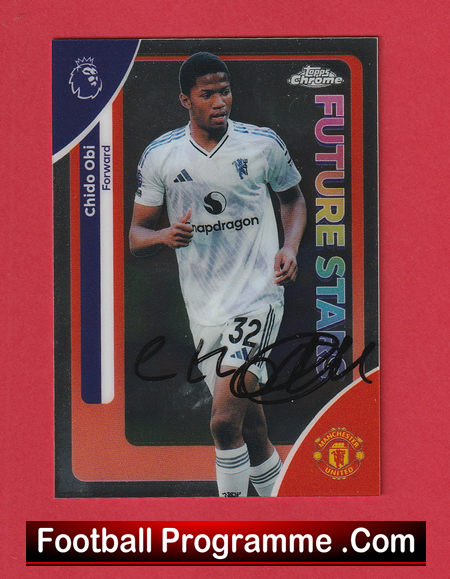 Manchester United Chido Obi Autograph Signed Football Card Man Utd - Image 2