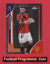 Manchester United Bruno Fernandes Autograph Signed Football Card Man Utd