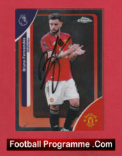 Manchester United Bruno Fernandes Autograph Signed Football Card Man Utd