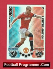 Manchester United Nemanja Vidic Autograph Signed Football Card Man Utd
