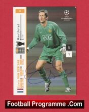 Manchester United Van Der Sar Autograph Signed Football Card Man Utd
