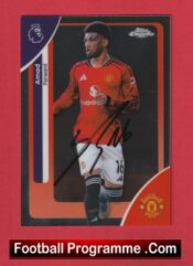 Manchester United Amad Autograph Signed Football Card Man Utd