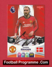 Manchester United Christian Eriksen Autograph Signed Football Card Man Utd