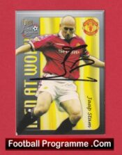 Manchester United Jaap Stam Autographed Signed Football Card Man Utd