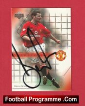 Manchester United Denis Irwin Autographed Signed Football Card Man Utd