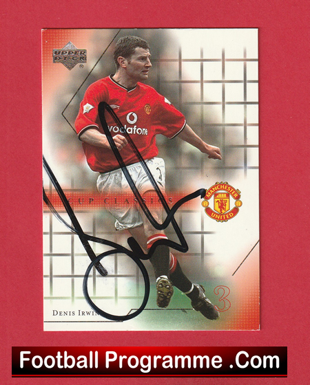 Manchester United Denis Irwin Autographed Signed Football Card Man Utd - Image 2