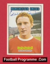 Manchester United Carlo Sartori Autographed Signed Football Card Man Utd