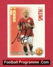 Manchester United Alan Smith Autograph Signed Football Card Man Utd