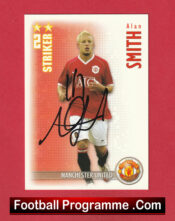 Manchester United Alan Smith Autograph Signed Football Card Man Utd