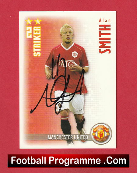 Manchester United Alan Smith Autograph Signed Football Card Man Utd - Image 2