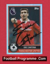 Manchester United Eric Cantona Autographed Signed Football Card Man Utd